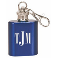 1 Oz. Gloss Blue Flask Key Chain